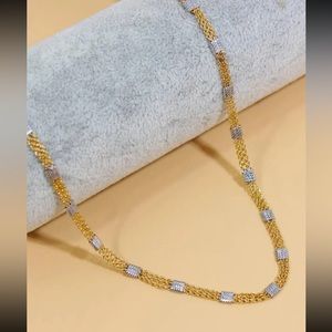 ⛓️ Awesome Metallic Two Tone Bound Chains Necklace ⛓️